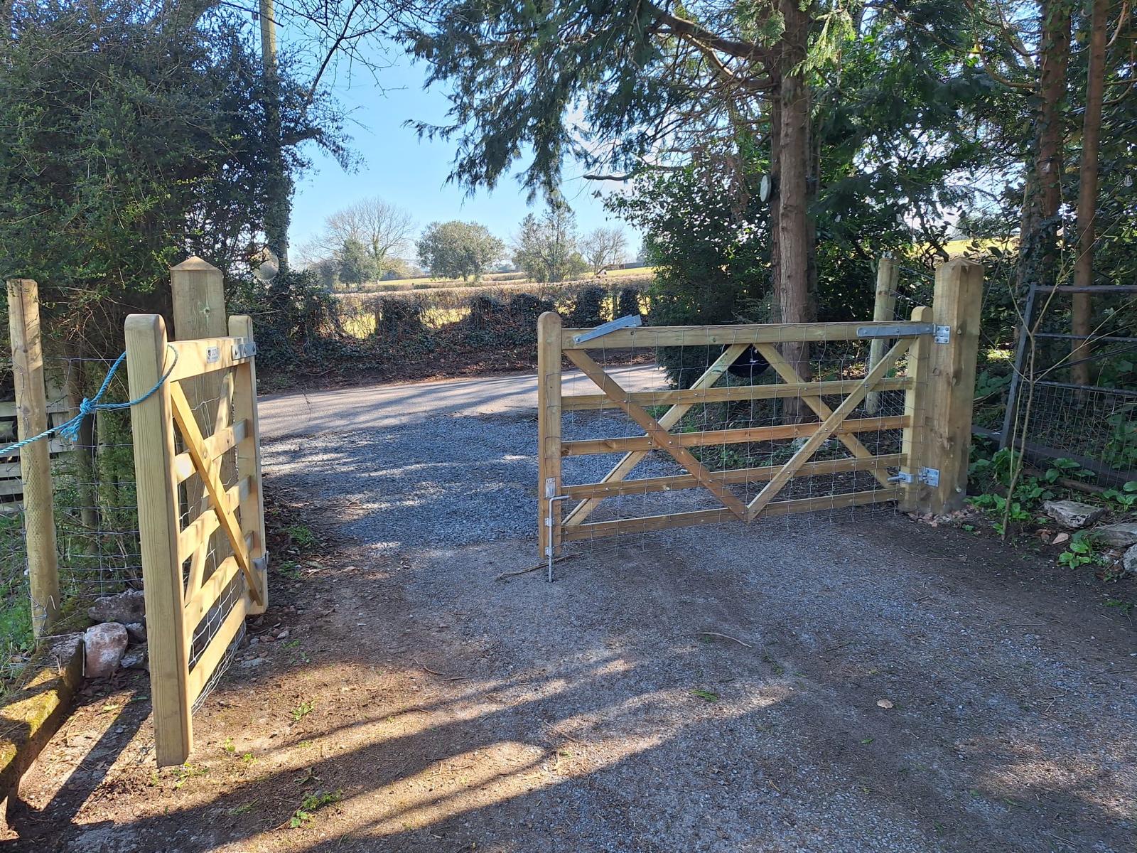 Large double driveway gates