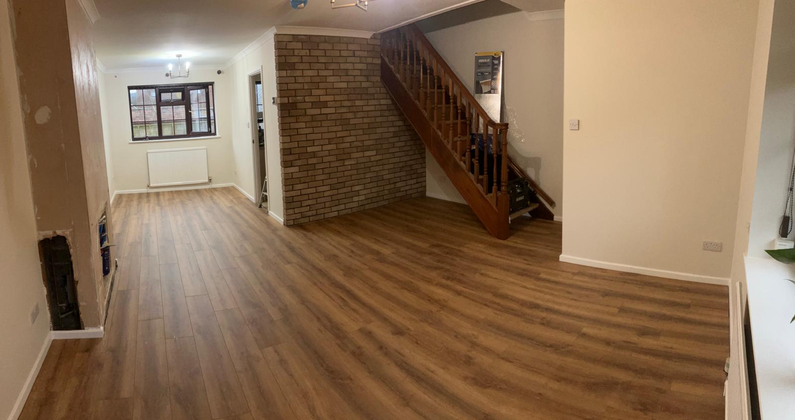 Laminate flooring installation