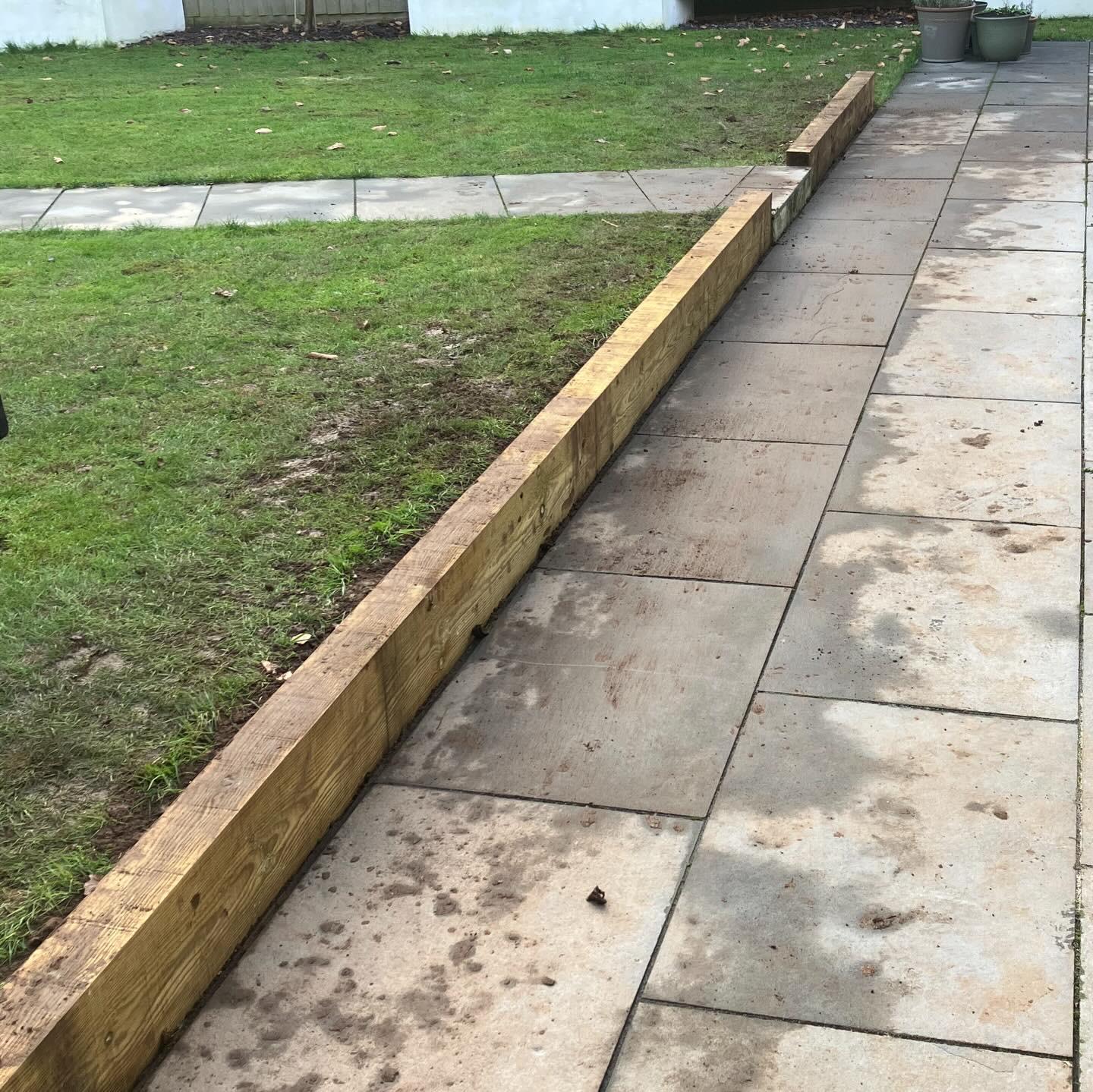 Garden sleeper edging