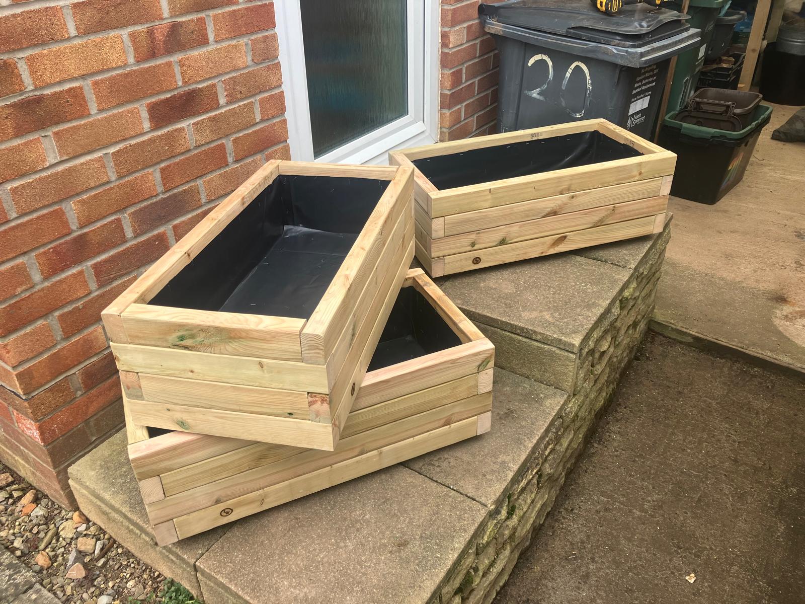 Bespoke wooden planters